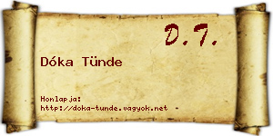 Dóka Tünde névjegykártya