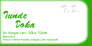 tunde doka business card