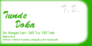 tunde doka business card